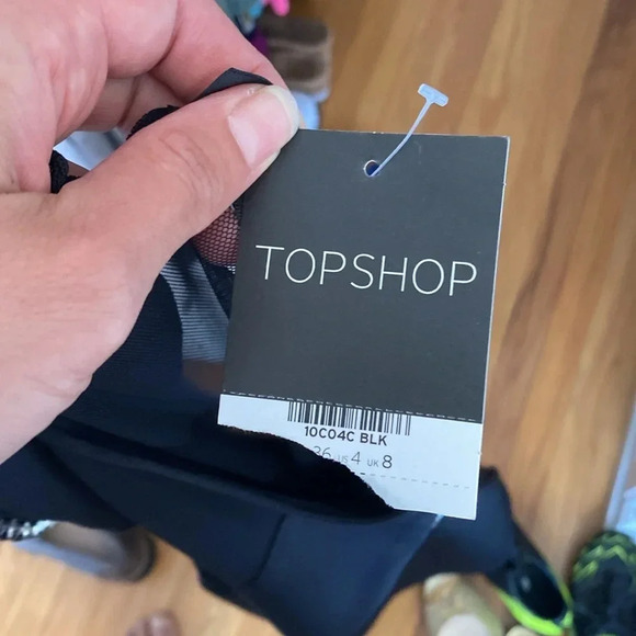 Topshop sheer front panel mini dress size 4 - Picture 13 of 13